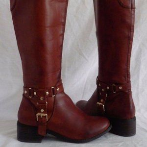 Dolce Vita Coup Cognac OTK Vegan Boots Women's 6M